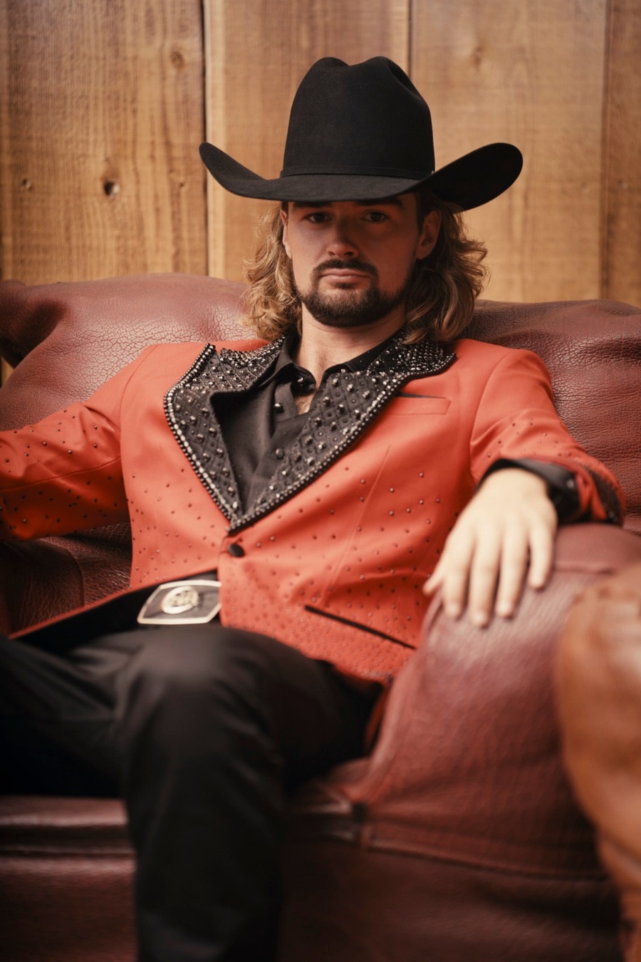 Charro jacket and black felt hat