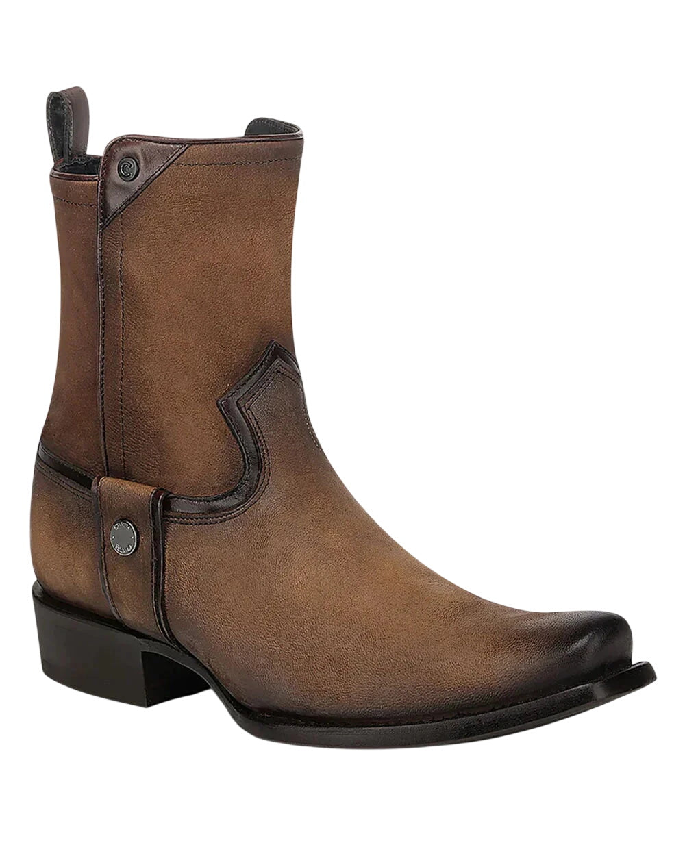 Cuadra Men's Honey Bovine Leather Narrow Square Toe Zipper Boot — CC210