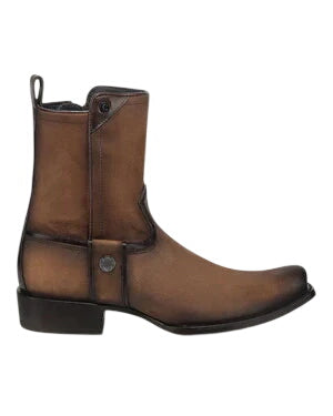 Cuadra Men's Honey Bovine Leather Narrow Square Toe Zipper Boot — CC210