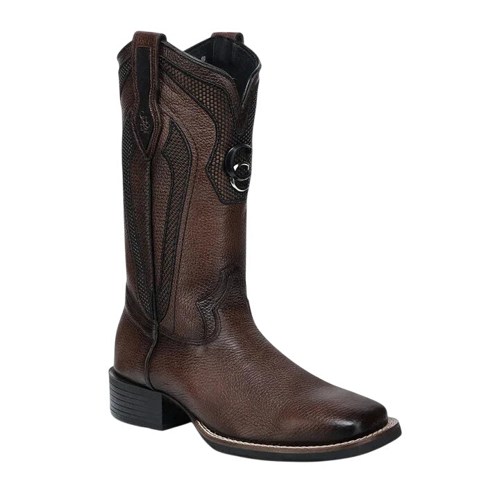 Cuadra Men's Honey Deer Embroidery & Studs Western Boot — CC225