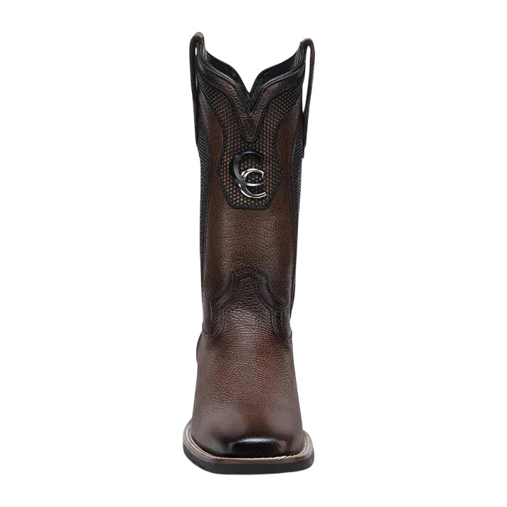 Cuadra Men's Honey Deer Embroidery & Studs Western Boot — CC225