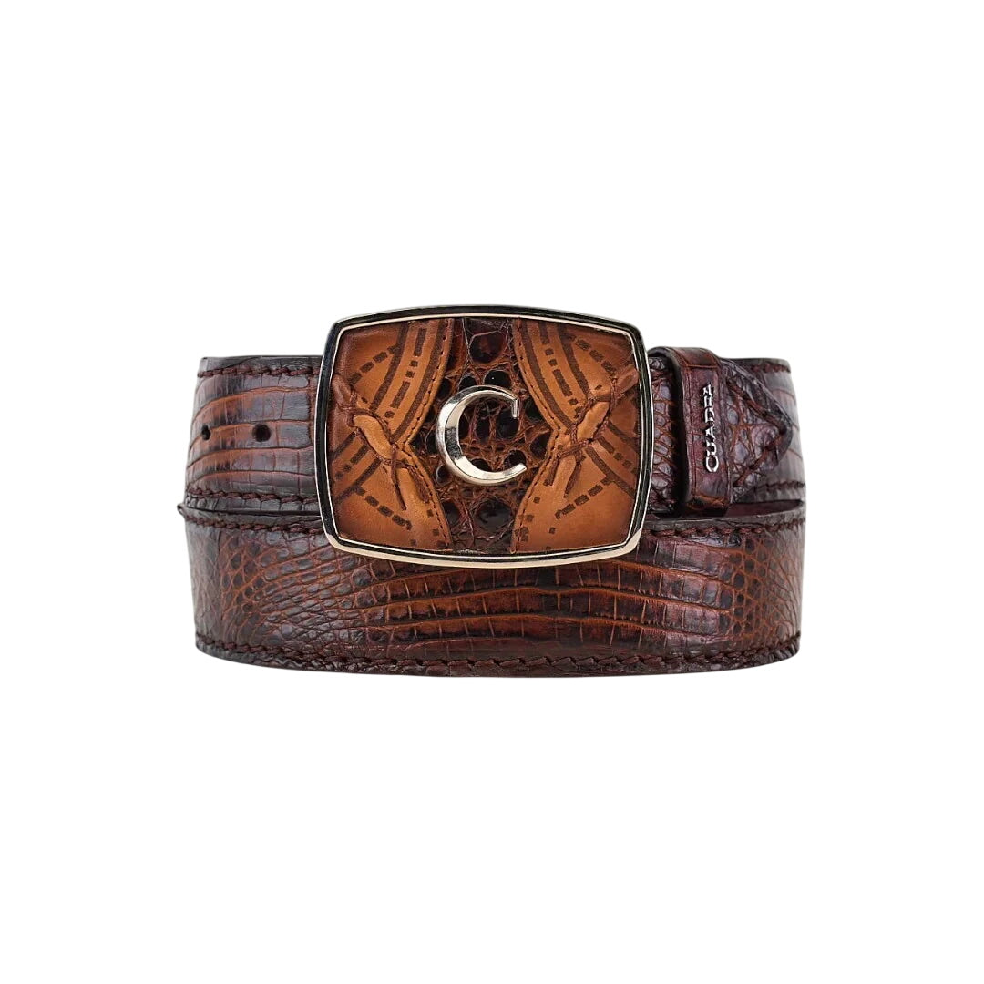 Cuadra Atlantic Atlantic Straw Caiman Laser Belt BC352