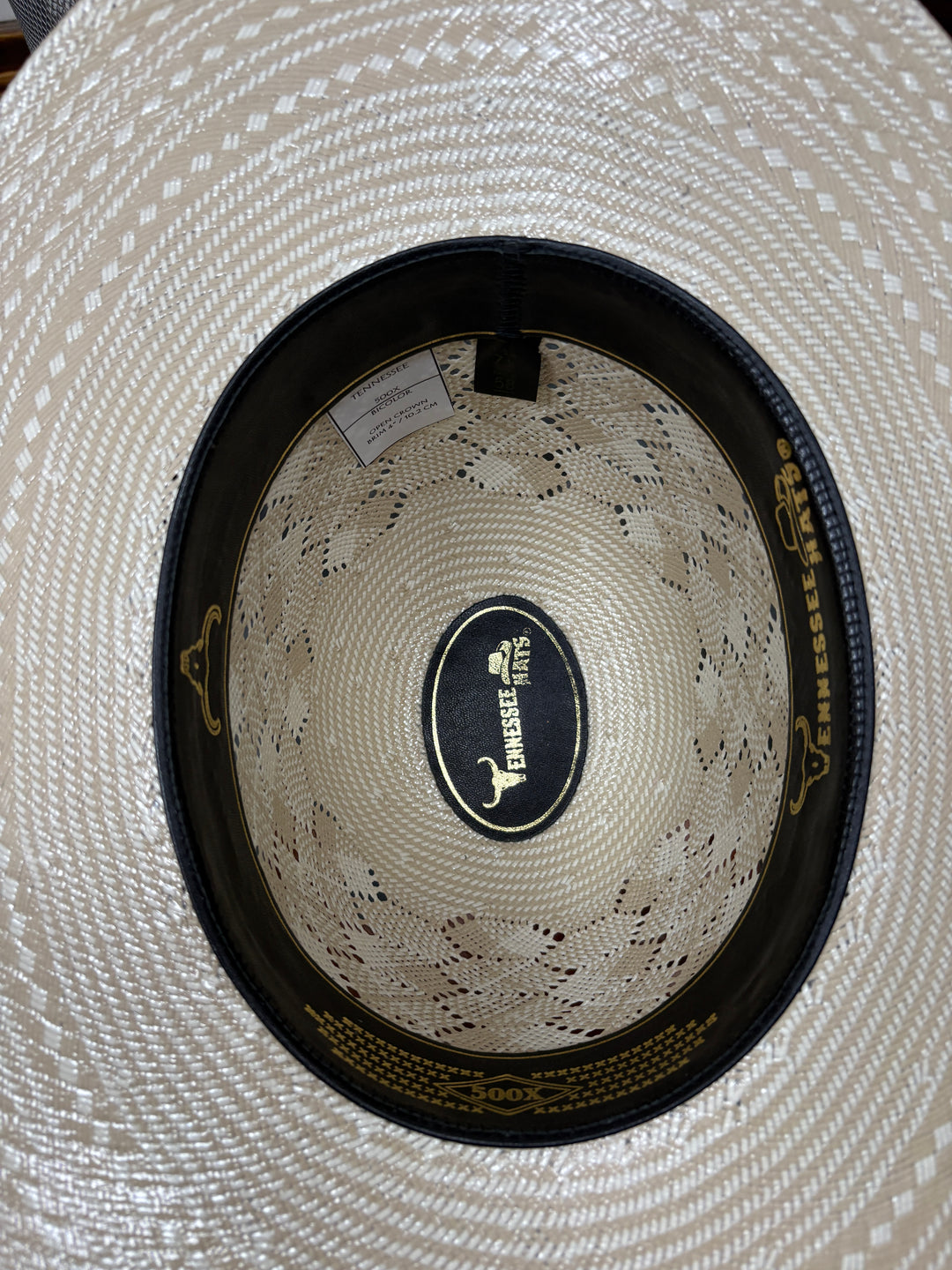 Tennessee Hats Honeycomb 500x Straw Open Crown Hat