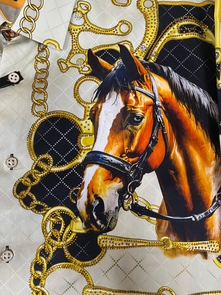 Barabas Caballo Rhinestone Men&