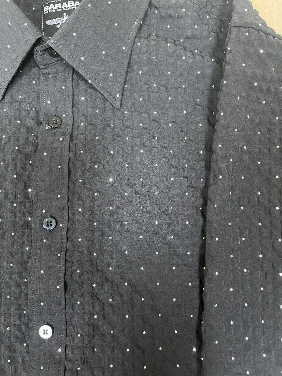 Barabas Ruffled Rhinestone Men&