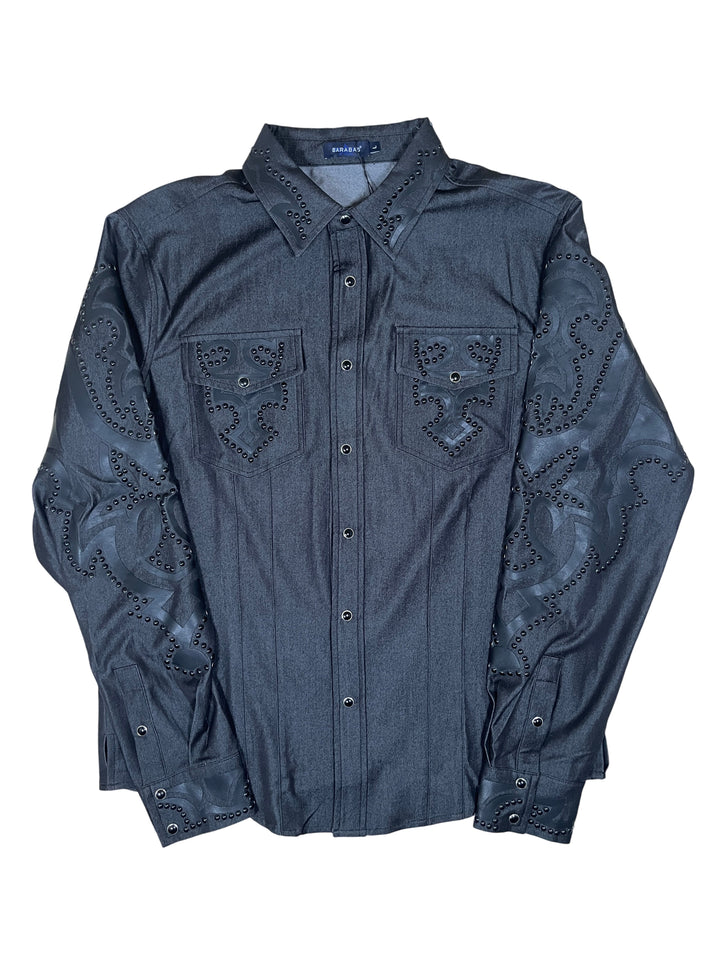 Barabas Black Studded Men&