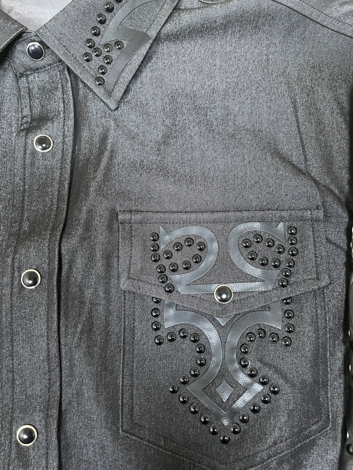 Barabas Black Studded Men&