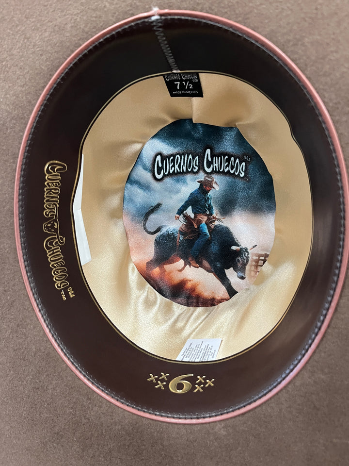 Cuernos Chuecos 6X Open Crown Hat
